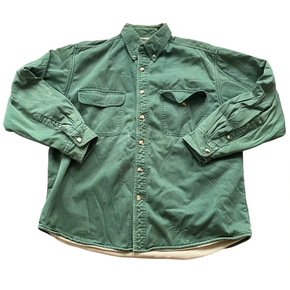 Woolrich Green Lightweight Shirt Jacket
